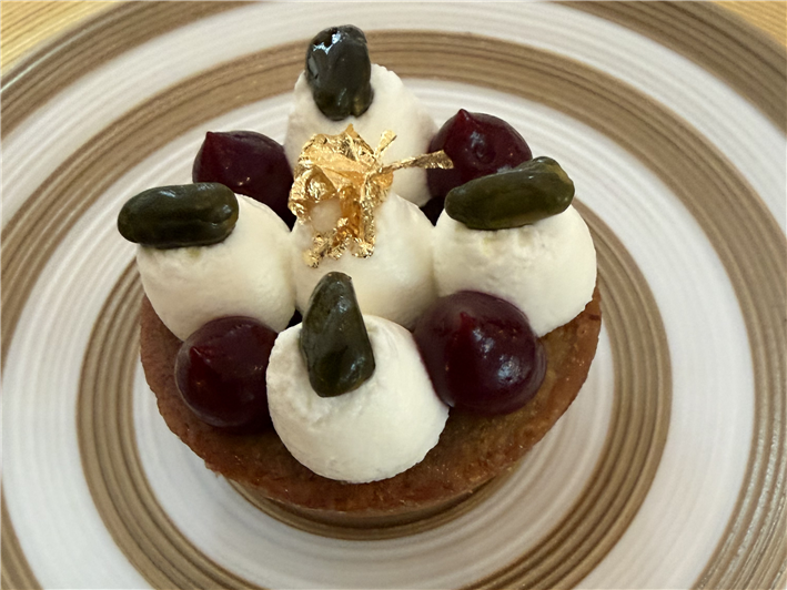 pistachio Bakewell tart